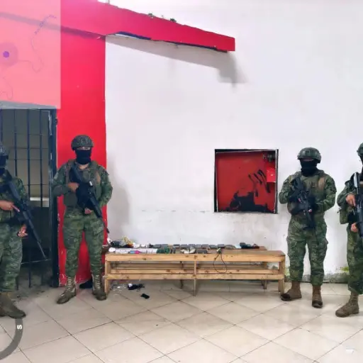 Fuerzas Armadas decomisan celulares, droga y accesorios durante operativo en la cárcel Bellavista de Santo Domingo