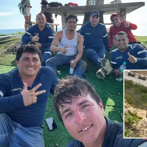 Trabajadores de CNEL se vistieron de héroes al socorrer a un parapentista en San Vicente