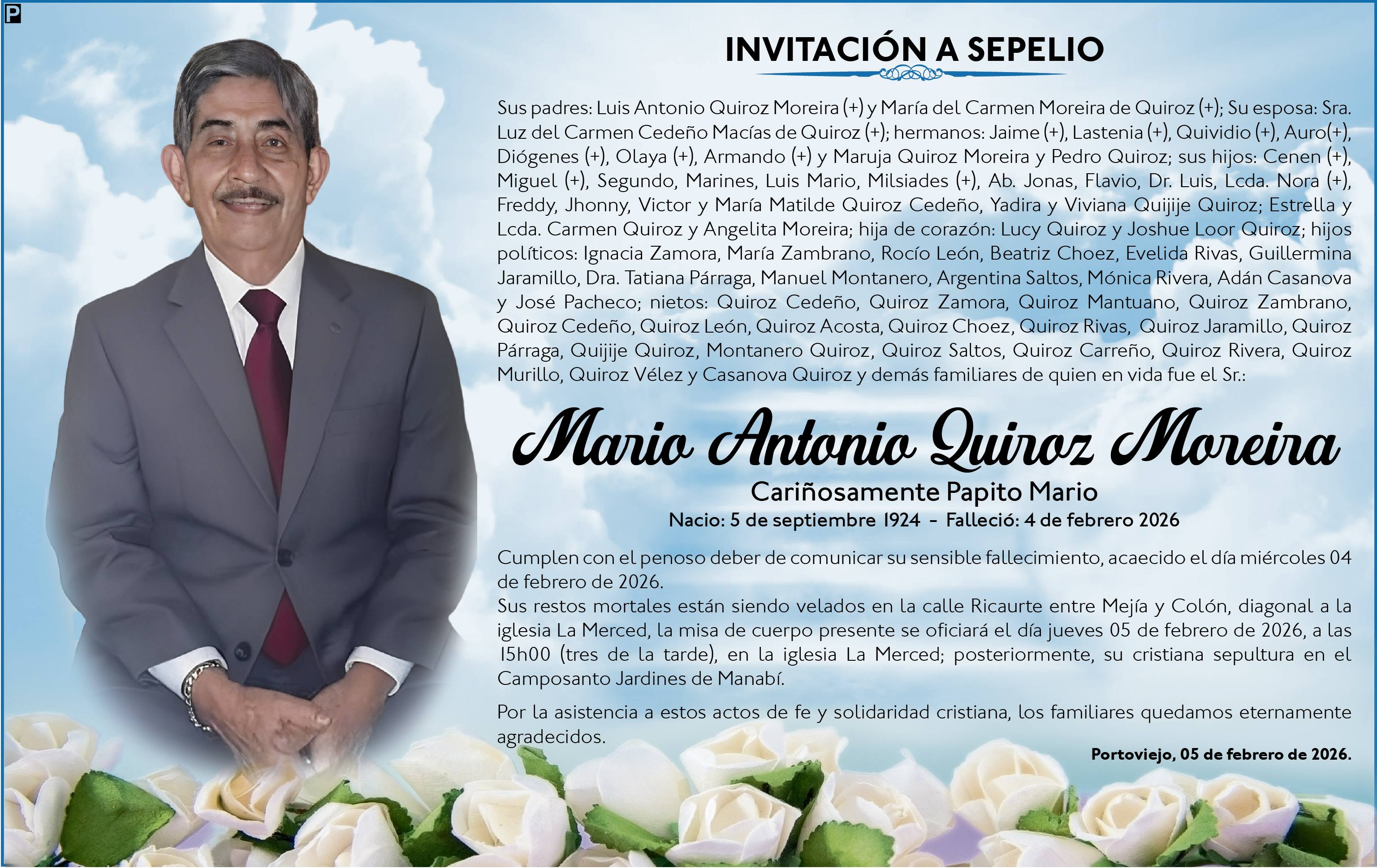 SEPELIO MARIO ANTONIO QUIROZ MOREIRA, Medios Ediasa