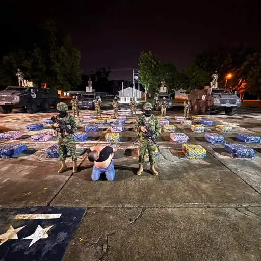 Golpe al narcotráfico en Manabí: Cae alias “Gordo Andy” con tonelada y media de droga en Tosagua