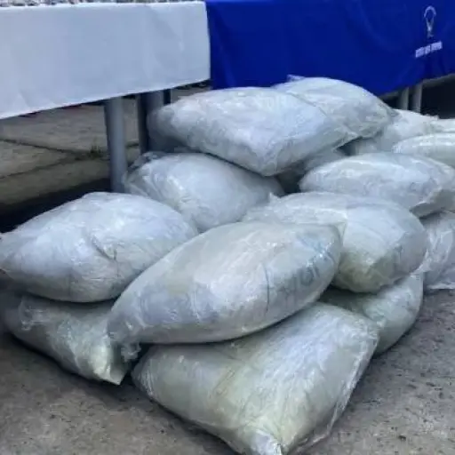 Policía decomisa cocaína oculta en sacos de cemento dentro de contenedor en Posorja