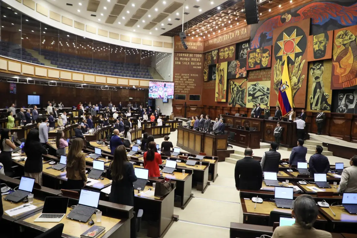 Pleno del Parlamento ecuatoriano exige celeridad en fiscalización de presunto financiamiento venezolano a correísmo, X: @AsambleaEcuador. 