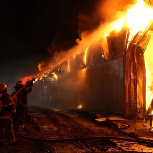 Más de 200 bomberos combaten incendio de gran magnitud en ensambladora de motos en Guayaquil