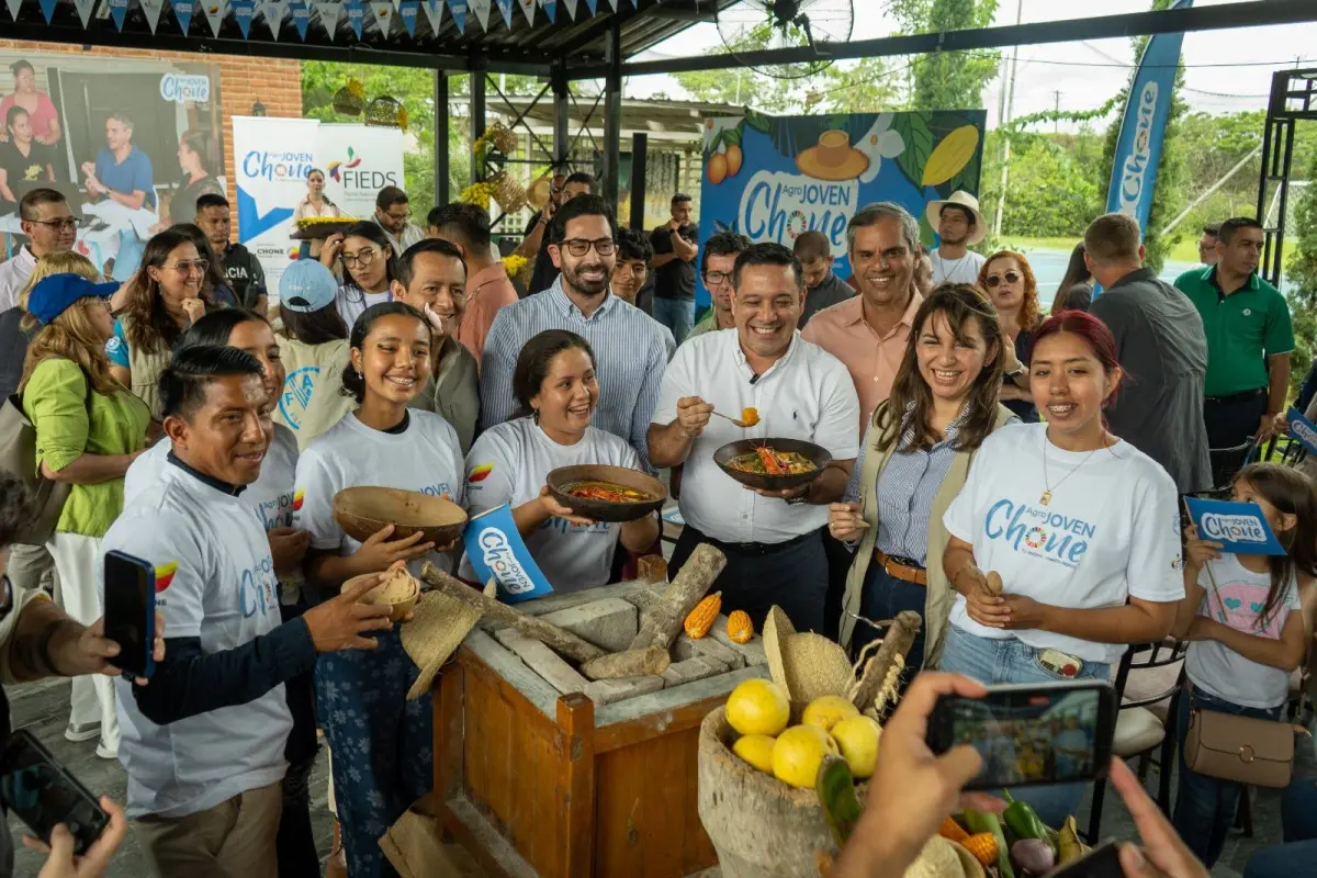 El lanzamiento del programa AgroJOVEN, en Chone, César Vélez