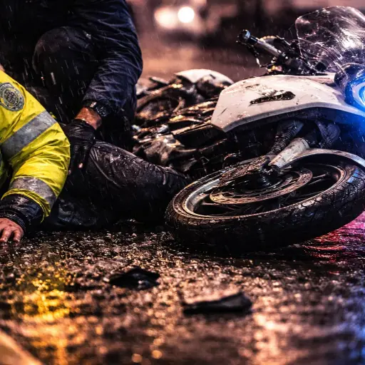 Santo Domingo: lluvia vuelve peligrosas las vías y un policía termina accidentado