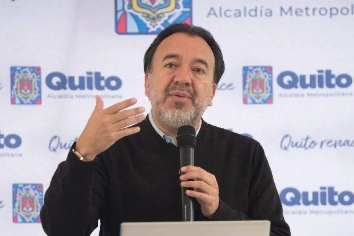 El alcalde de Quito Pabel Muñoz., Quito Informa