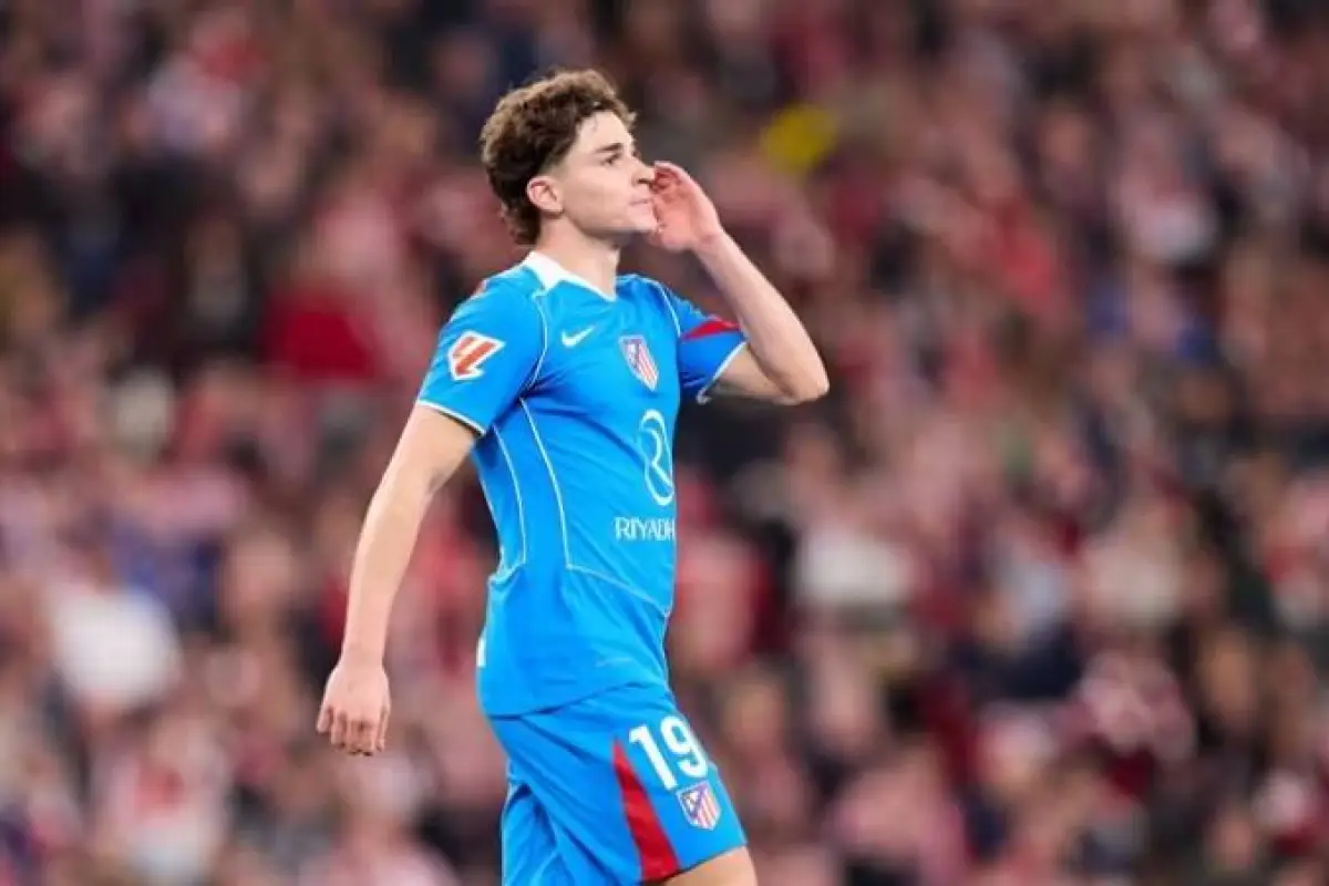 El delantero argentino Julián Álvarez, ante el Athletic Club., Europa Press.
