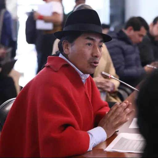 Leonidas Iza rechaza la Ley de Minería y Energía de Ecuador aprobada por la Asamblea Nacional