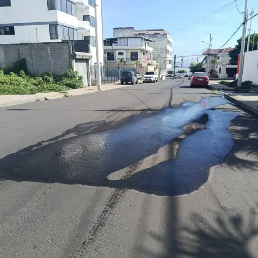 Moradores de calle 17 y avenida 3 denuncian filtración de agua potable y temen socavón