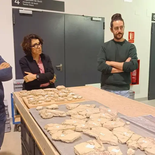 Expertos universitarios investigan murales romanos hallados en La Vila Joiosa