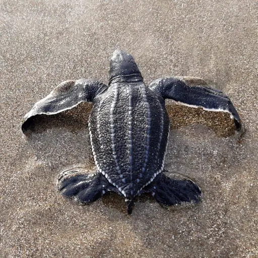 El nacimiento de 95 tortugas marinas gigantes en playas de Manabí es un hito
