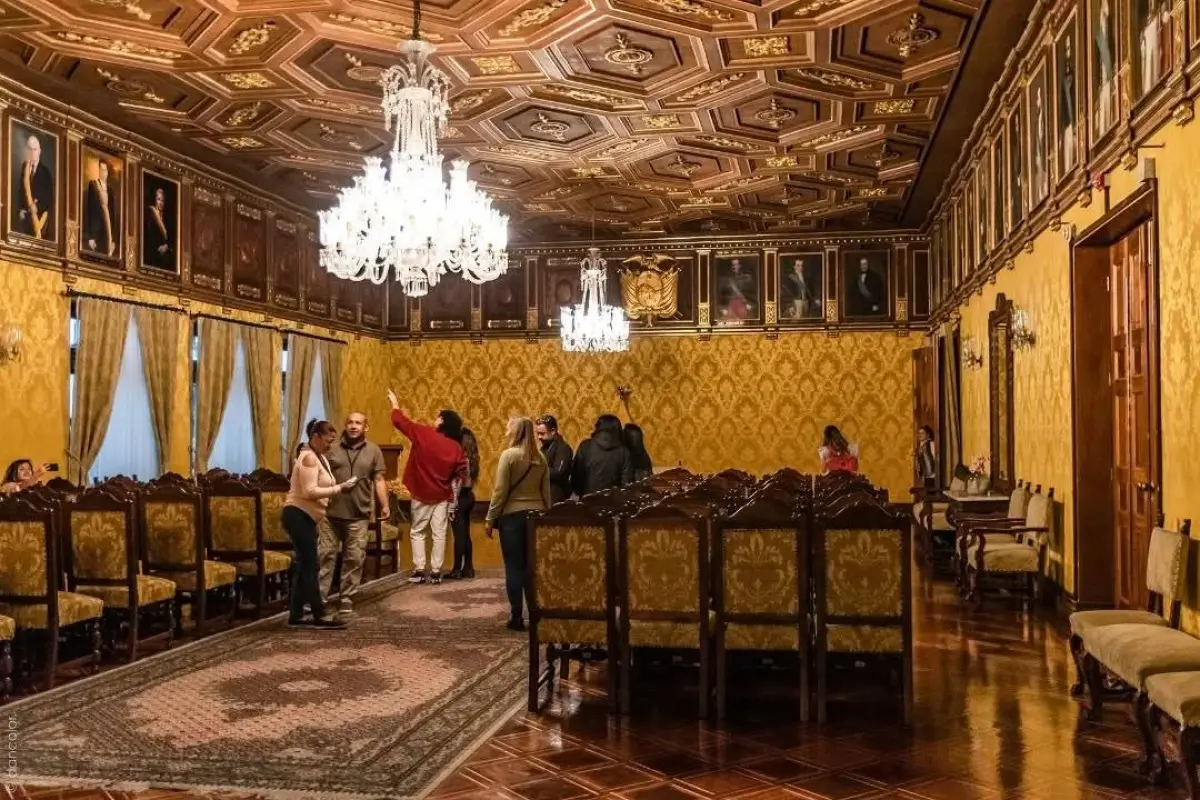 El Salón Amarillo o de los Presidentes es utilizado para eventos como la investidura de ministros., Instagram