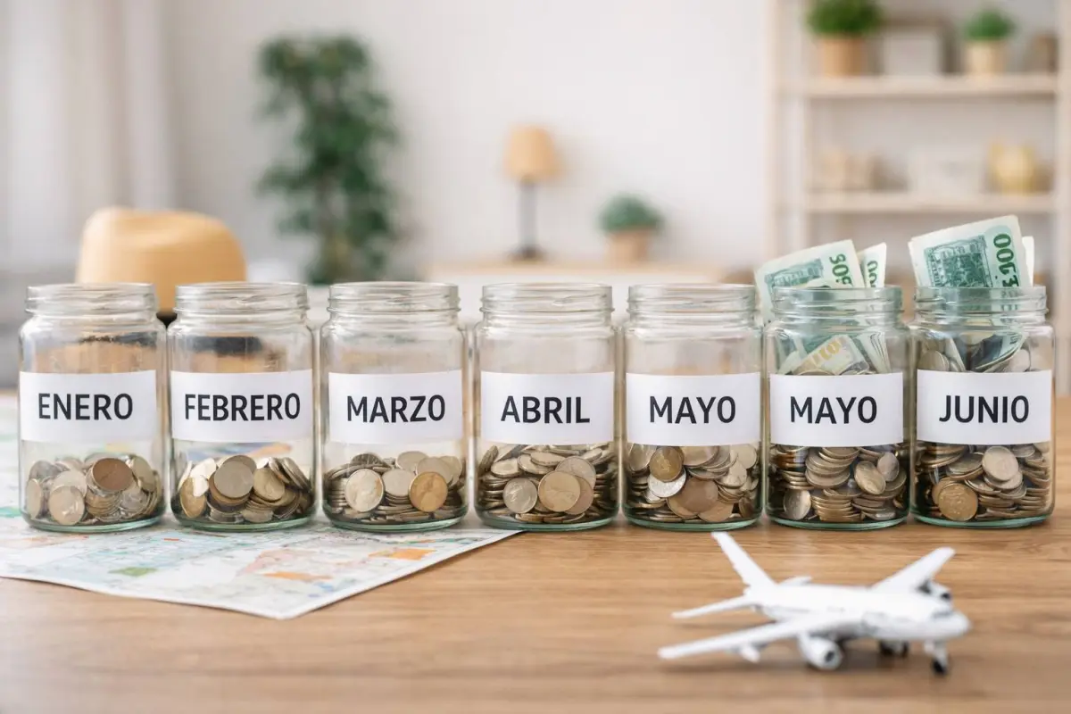 Planificación financiera establece montos mensuales para viajes familiares., Inteligencia Artificial. 