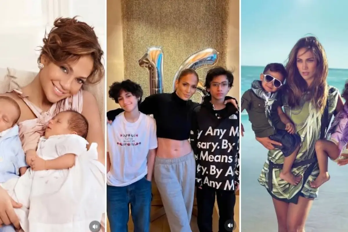 Jennifer López compartió varias fotos y videos del crecimiento de sus mellizos. 