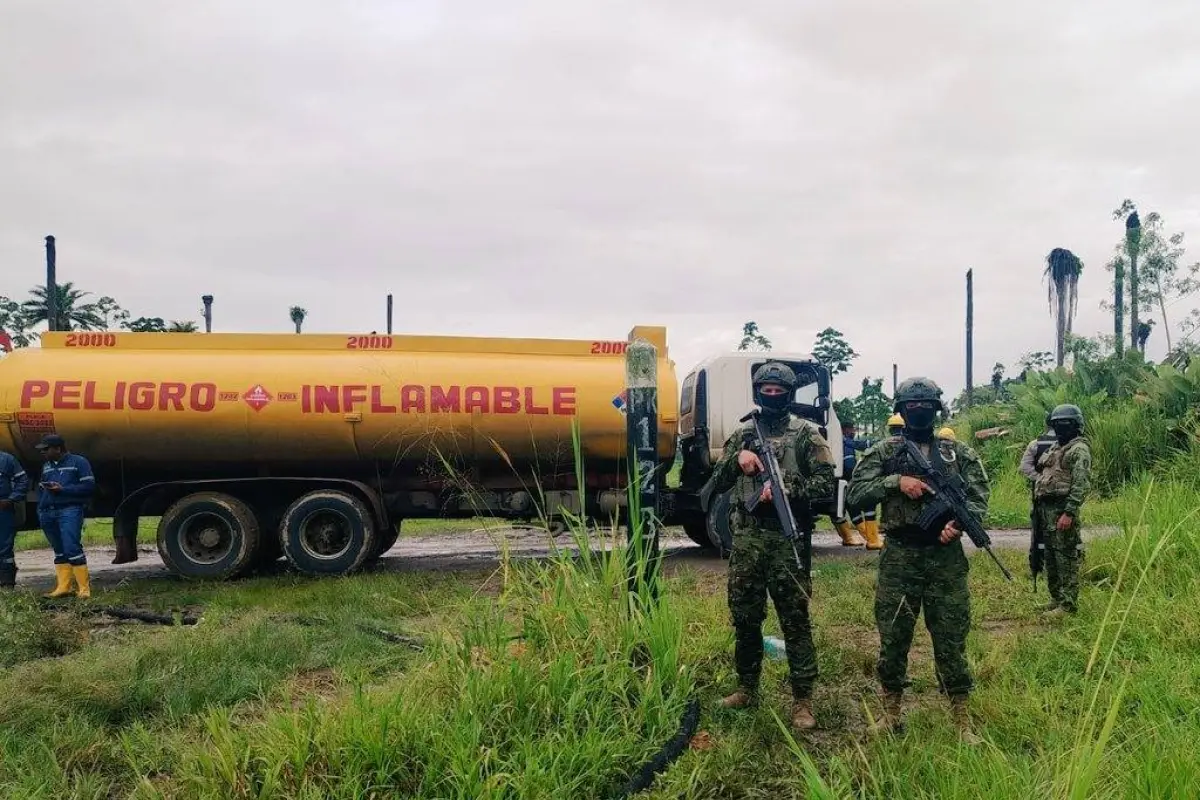 La Concordia hallan tanquero con 6.000 galones de diésel junto al poliducto en sector La William