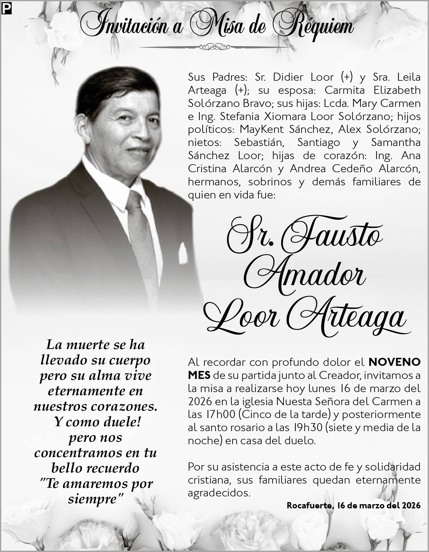 MISA FAUSTO LOOR