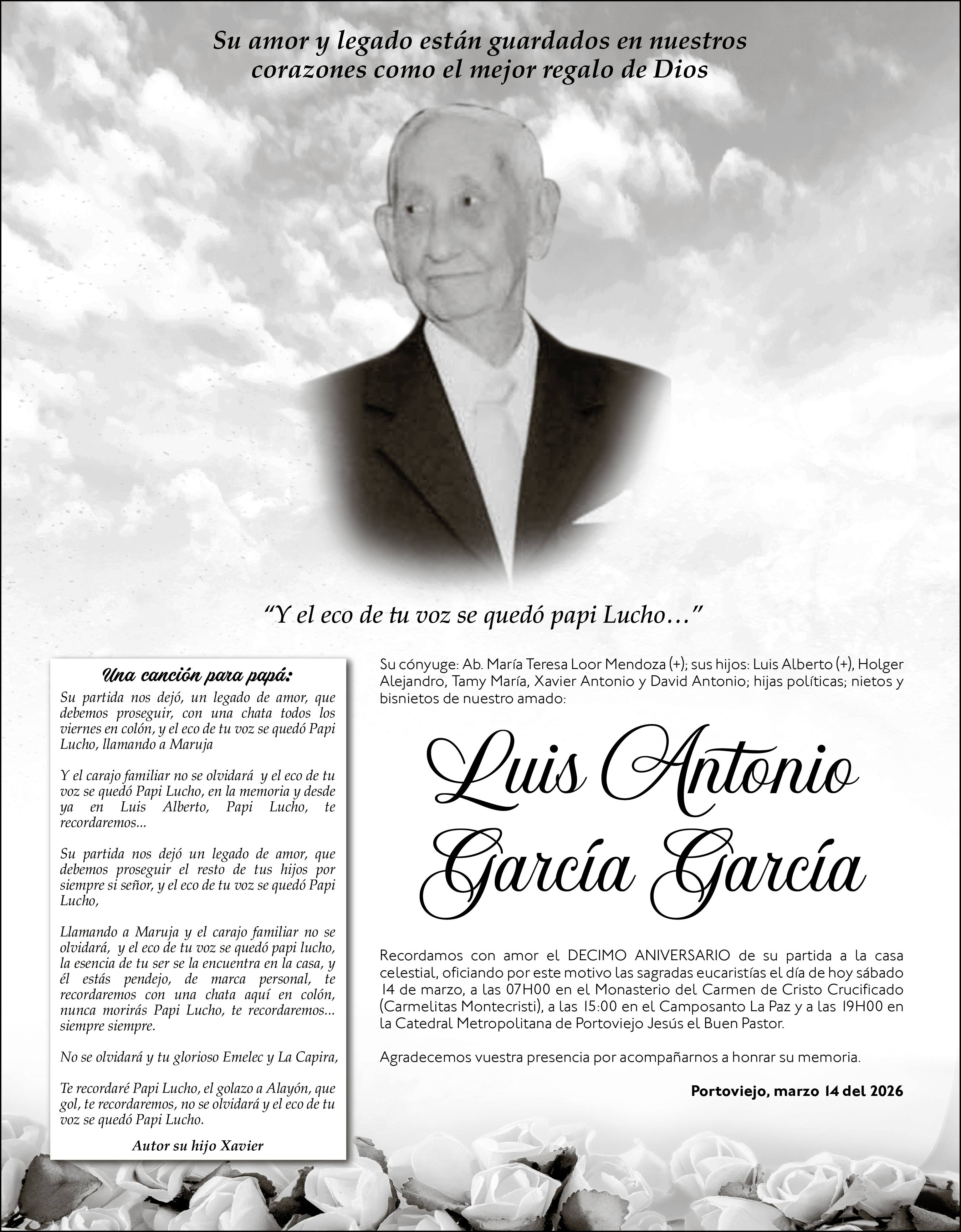MISA LUIS ANTONIO GARCIA GARCIA