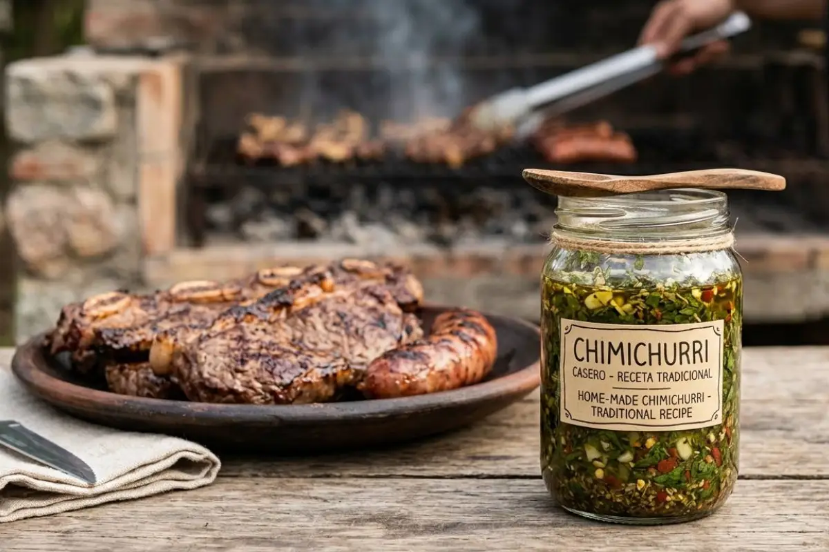 El chimichurri es un buen acompañante de las carnes asadas. 