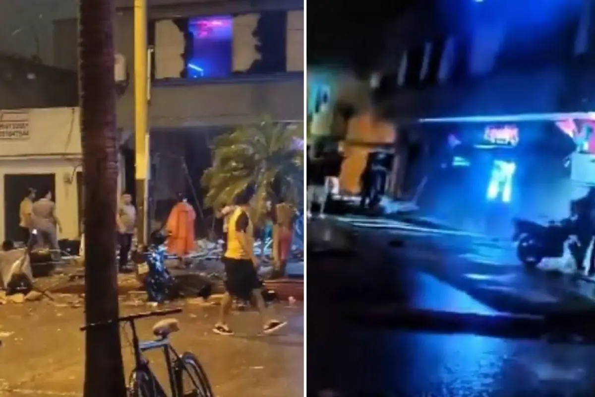 La explosión dejó daños en la discoteca atacada y en otras viviendas. 