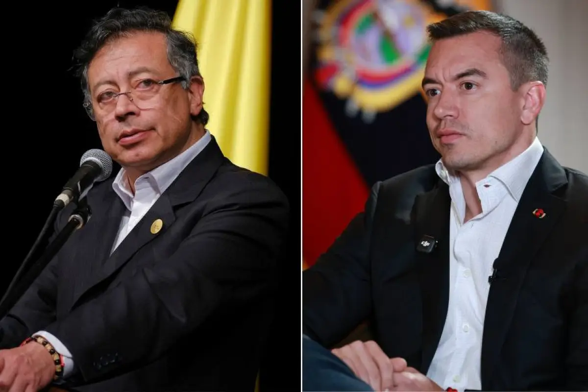 La tensión entre Gustavo Petro y Daniel Noboa va en aumento. 
