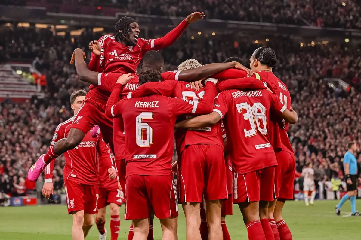 Liverpool FC firmó una jornada espectacular en el Anfield al golear 4-0 al Galatasaray, X: @LFC