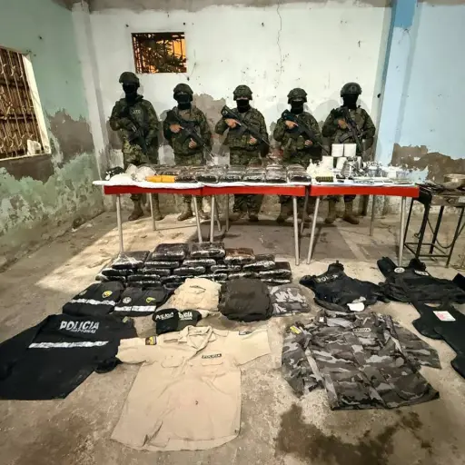 Drogas, municiones y equipos tácticos: el operativo que destapó un presunto centro ilegal en Portoviejo