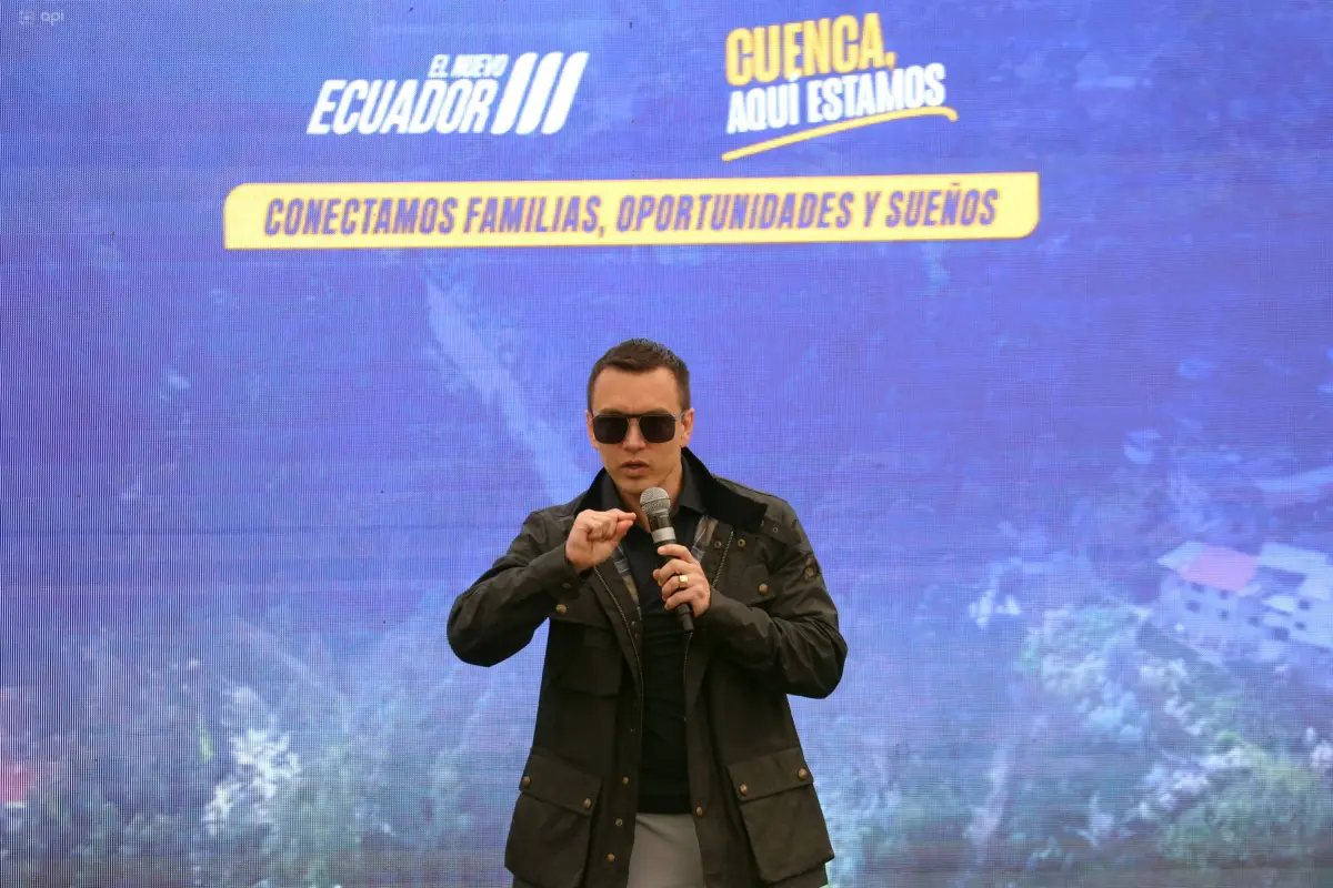 El presidente Daniel Noboa., API