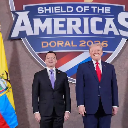 Así fue la llegada de Daniel Noboa a la cumbre de Trump en Florida