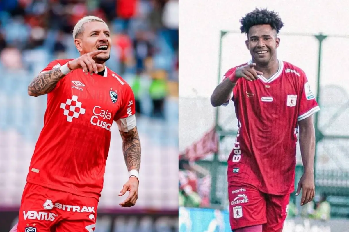 Carlos Garcés, de Cienciano, y Daniel Valencia de América de Cali jugarán este jueves en la Sudamericana