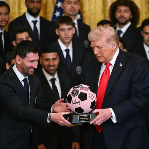 Donald Trump recibe a Lionel Messi en la Casa Blanca por la consagración de Inter Miami en MLS  