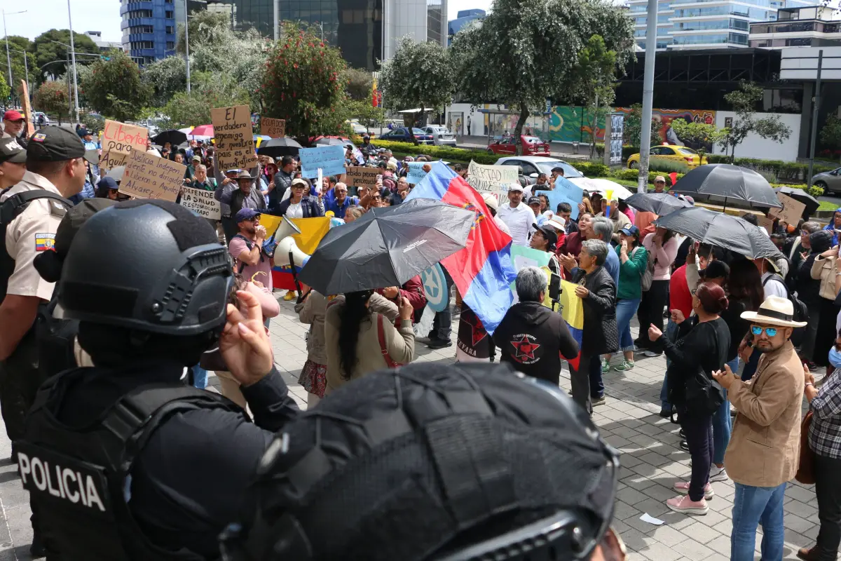 Quito, lunes 2 de marzo del 2026 Audiencia para revisión de medidas cautelares de Aquíles Álvarez y otros por el caso Goleada, en el Complejo Judicial Norte., Rolando Enríquez/API.