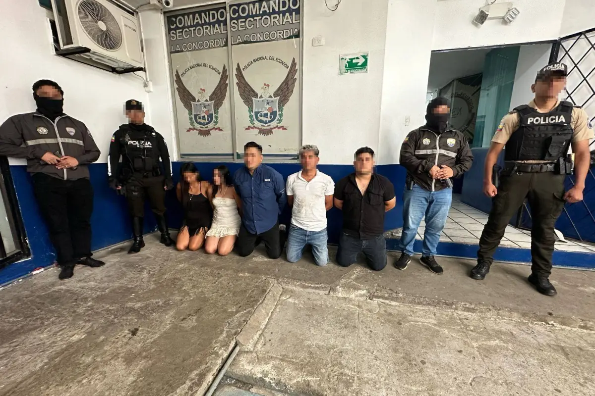 Cinco aprehendidos en La Concordia luego de asalto armado en recinto de Quinindé