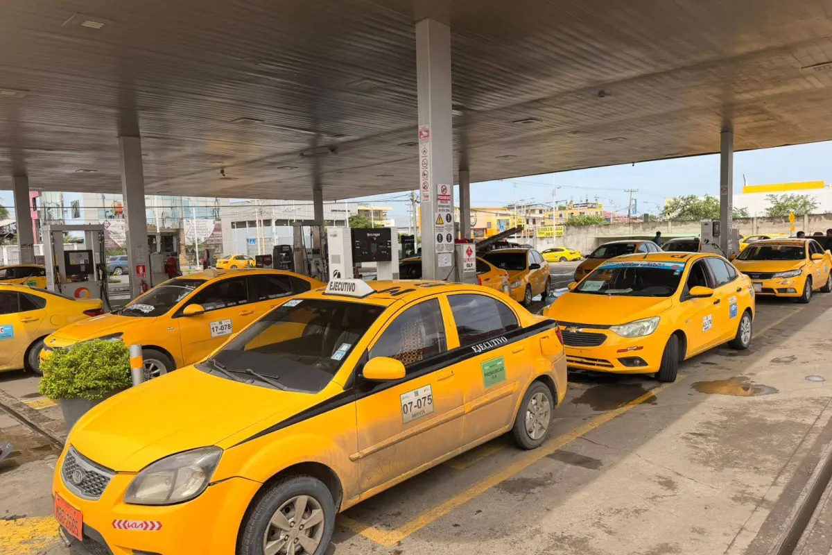 Taxistas en Manta reclaman por demora de cinco horas en despacho de GLP., El Diario