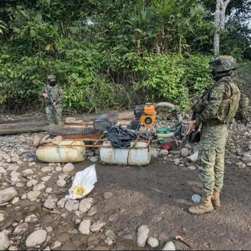 Inhabilitan maquinaria usada en la minería ilegal en Sucumbíos