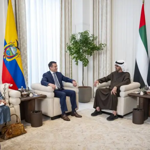 Daniel Noboa y el príncipe heredero de Abu Dabi cumplen agenda oficial este domingo en Ecuador
