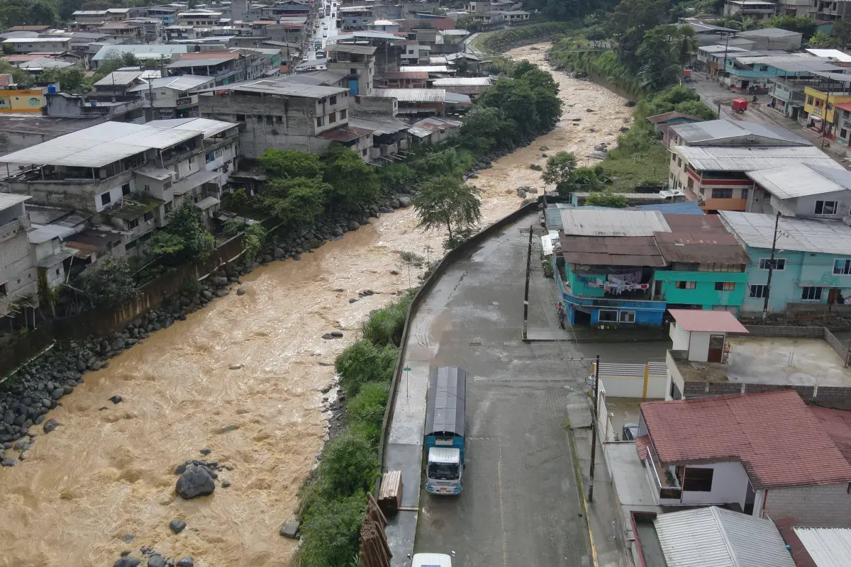 El río Damas registró un crecimiento de más de dos metros., ECU 911