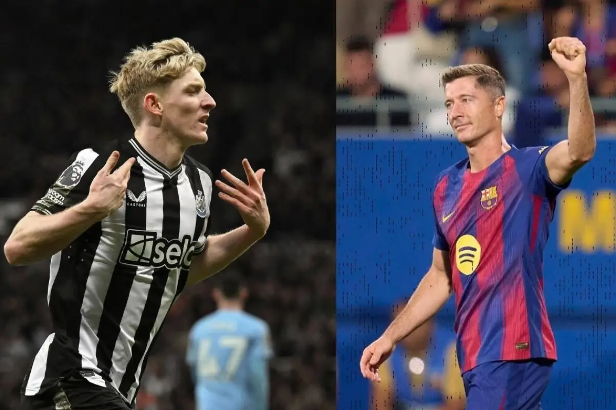 Anthony Gordon y Robert Lewandowski serán titulares en el choque entre Newcastle y Barcelona