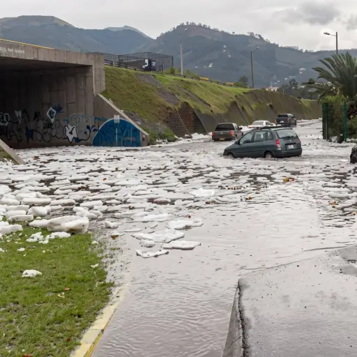 Lluvias con granizo causan inundaciones y afectan la movilidad en varios sectores de Quito