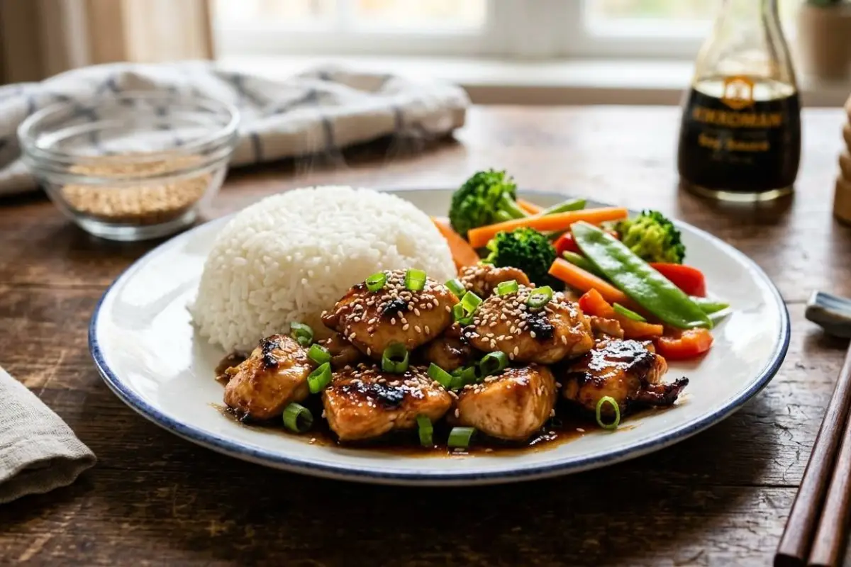 El pollo teriyaki es un plato japonés clásico y rápido.