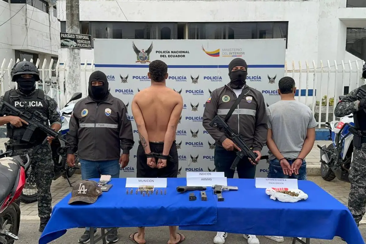 Babahoyo capturan a dos sospechosos de sicariato vinculados a múltiples crímenes