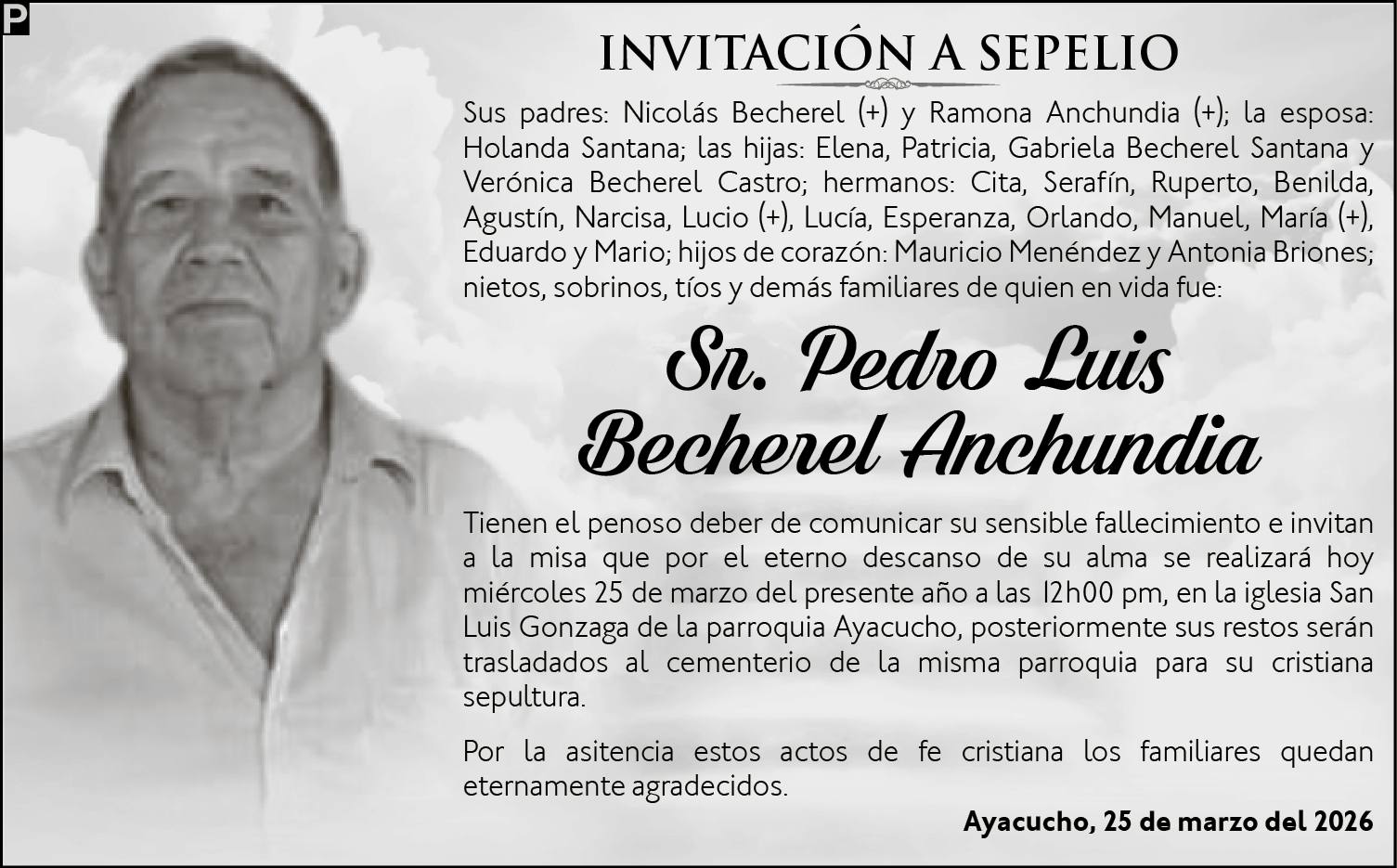 SEPELIO LUIS BECHEREL ANCHUNDIA