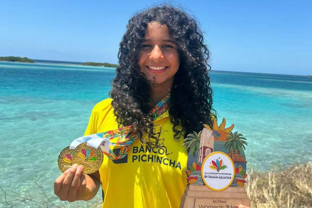 Uma Córdova cuando ganó en Aruba., Cortesía.
