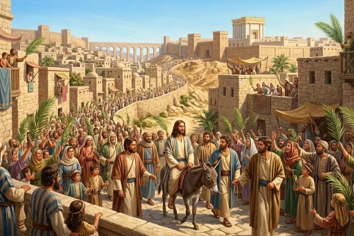 El Domingo de Ramos recuerda la entrada triunfal de Jesús a Jerusalén. 