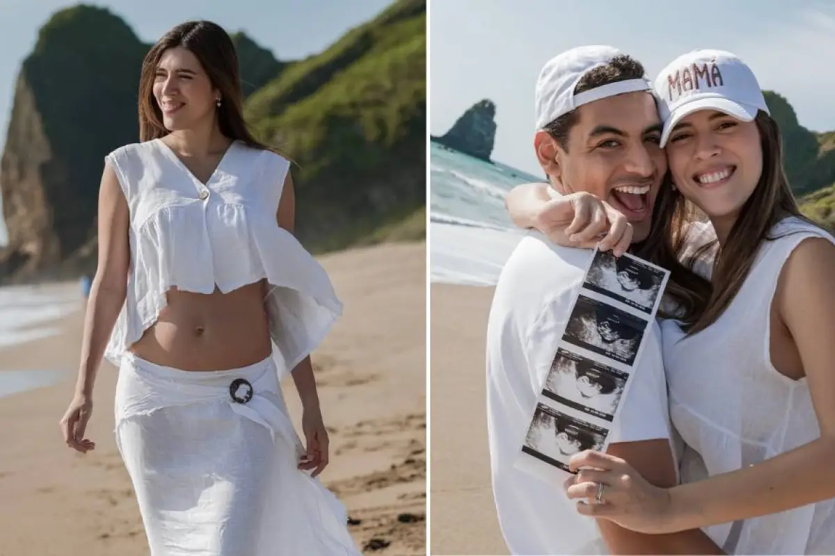 Dos de las fotografías que compartió Valentina Centeno para dar la gran noticia. 