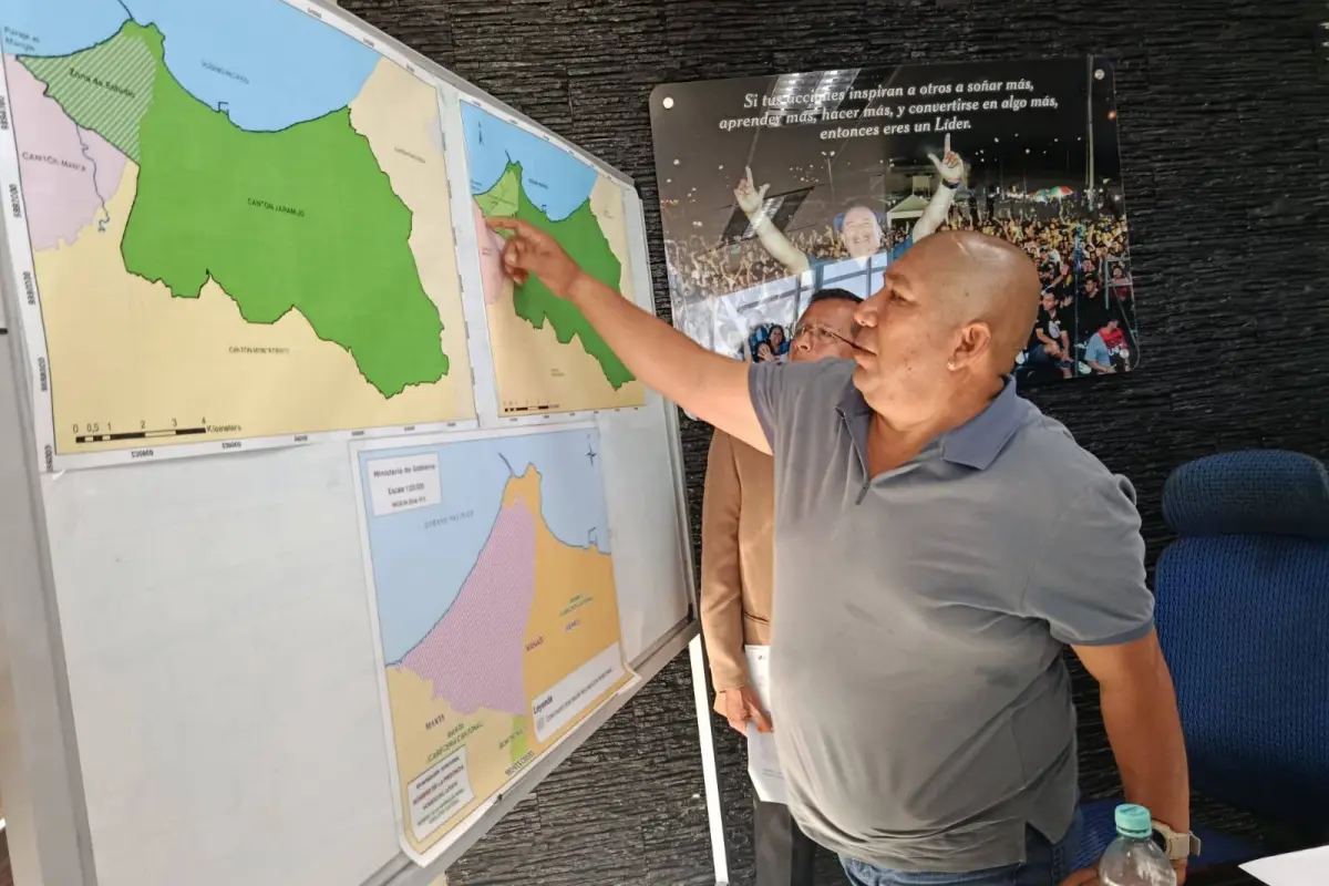 El alcalde de Jaramijó informó que el Comité Nacional de Límites Internos reconoció el conflicto territorial y creó una “zona de estudio” en el área reclamada., El Diario