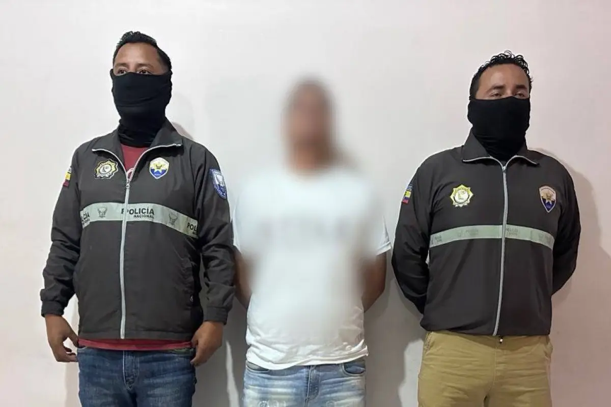 Uno de los detenidos durante la operación de rescate de dos secuestrados., Cortesía
