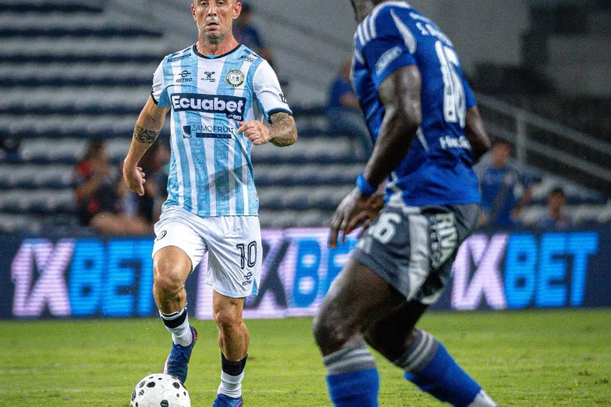 Damián Kitu Díaz anotó un doblete en la victoria de Guayaquil City ante Emelec, en el estadio George Capwell., X: @GuayaquilCityFC