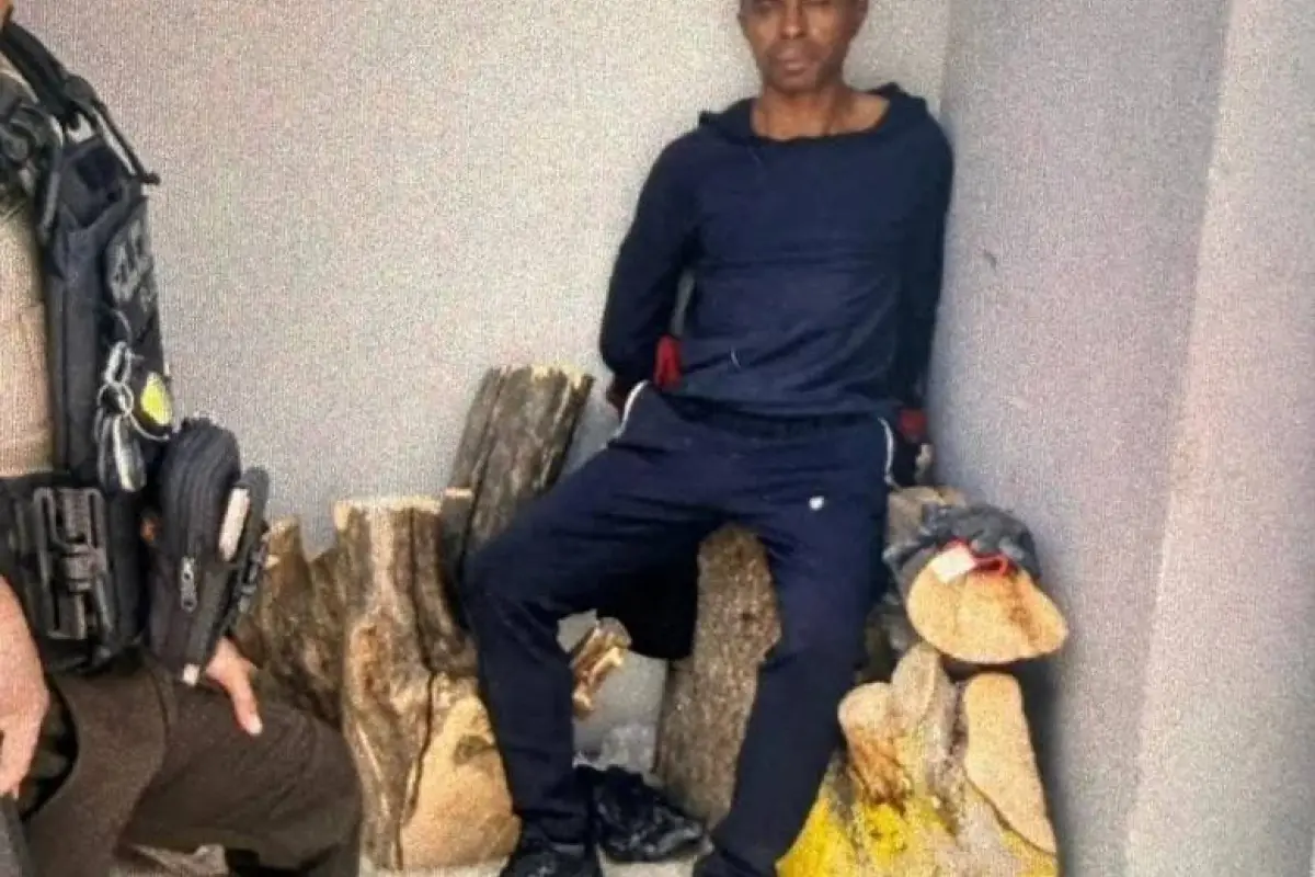 El exfutbolista profesional Christian 'Diablito' Lara el día de su detención en el sur de Quito., Foto: X Policía Nacional