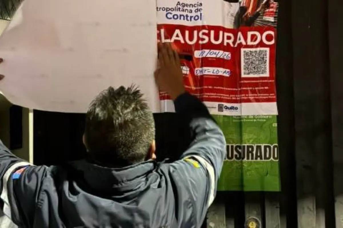 Uno de los locales que fue clausurado por la Agencia de Control Metropolitano de Quito