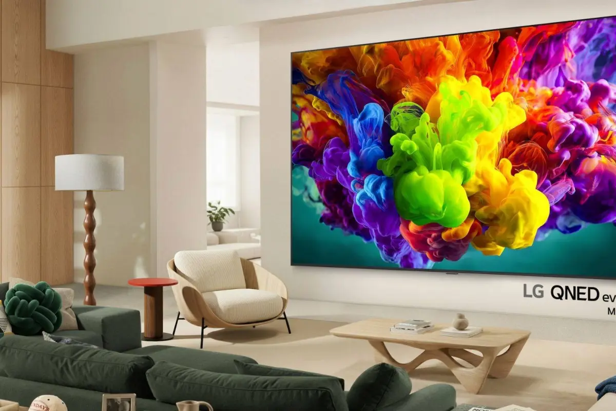 Nuevos televisores LG QNED evo Mini LED 2026 con procesador de inteligencia artificial y pantalla gigante.